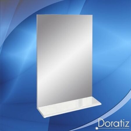 Зеркало с полкой Лайт 50 белый DORATIZ 2711.105  500х140х700